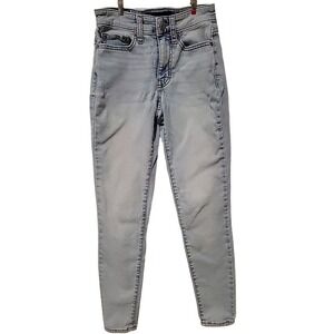 Aeropostale High‎ Rise Jeggings Denim Leggings Jeans 000 Regular Light Wash Aero